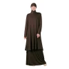 Manufacturer Custom Wholesale Polyester Jilbab Muslim Dress With Long Sleeve