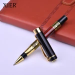 Manufacturer High Grade Advertising Promotional Gift Black Metal Pen Business Metal Roller Pen For Men
