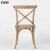Import manufacturer x cross back oak wood chair weathered grey crossback chair from China