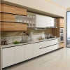 Manufacturers Custom Italian Modern design New Model High gloss White Solid furniture Set RTA PVC MDF Melamine Kitchen Cabinet