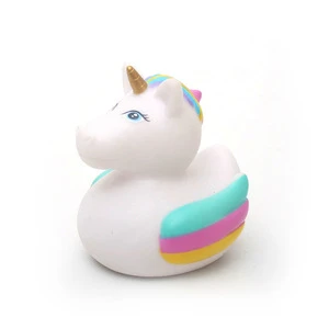 March Expo Festival PVC unicorn lined up in the new floating water doll cute environmentally friendly style custom bath duck