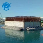 marine flotation airbag for launching salvage boat