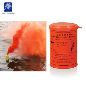 marine orange color smoke signal for SOS