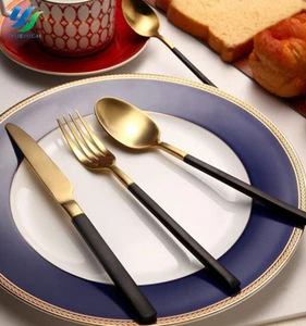 Market Hot Sales Gold Flatware Set Wall Decor Dessert Spoons And Forks