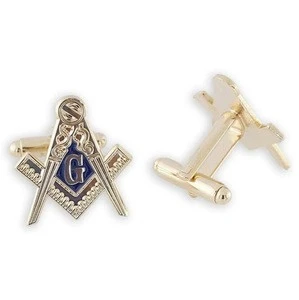 Masonic Compass Enamel - Cufflink, Lapel Pin or Tie Bar