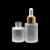 Import matt cosmetic 10ml 20ml 50ml 100ml 120ml 30ml flat shoulder frosted clear glass dropper bottle for essential oil from China