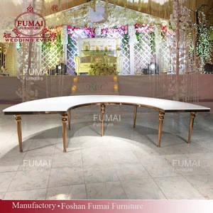 MDF top dining room furniture half moon restaurant tables and chairs
