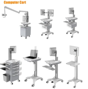 Medical Fixed Height ECG Trolley/ ECG Cart with Drawer/Hospital ECG Laptop Cart