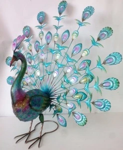 Metal garden Peacock bird outdoor ornament