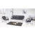 Import Metal leg Black leather PU 123 seats office reception sofa from China