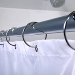 Metal polished nickel/chrome Circle shower curtain rings curtain hooks( set of 12)