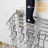 Metal Rectangle  Wall mounted Storage Basket kitchen knife holder Hanging Basket