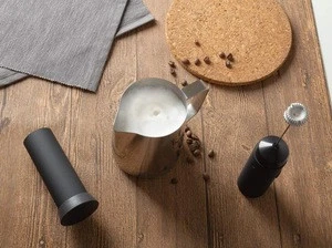 Milk Frother - Double Whisk Head, Handheld Battery Operated Electric Foam Maker For Bulletproof Coffee, Lattes, Cappuccino