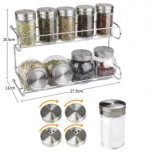 mini glass spice bottle spice jar rack set salt and pepper shaker