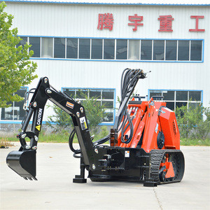 Mini skid steer front loader with backhoe, trencher and other attachments for sale