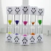 Mini smiling face hourglass plastic sand timer tooth 3 minutes Toothbrush Timer