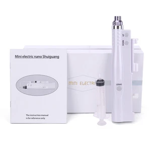 mini water mesotherapy Injector nano derma pen with liquid electric microneedle pen