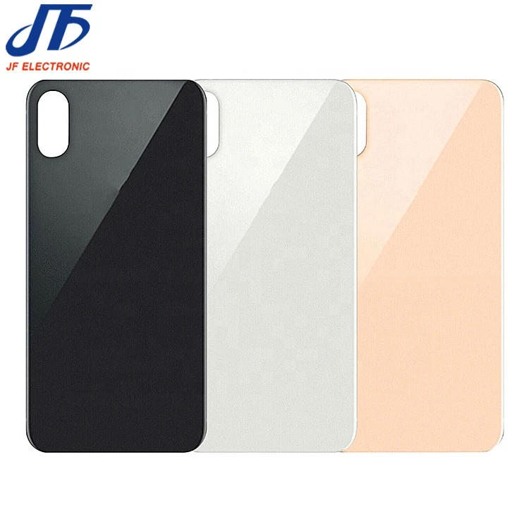 Mobile phone big hole battery cover For iPhone x xs xs max back glass Replacement with adhesive rear door housing glass panel