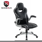 Modern Adjustable Armrest PVC Reclining Gaming Chair Tilt Butterfly Mechanism Office Gaming Chair