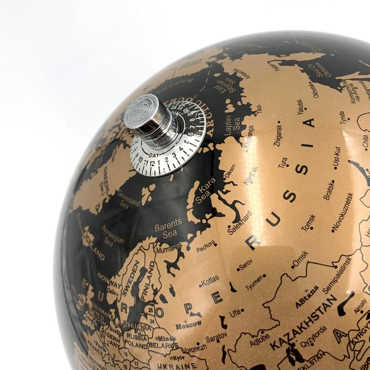 Modern black background  S pattern metal base  geography world globe