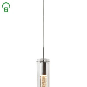 Modern concise style single small hanging bubble glass pendant light