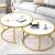 Import Modern Furniture Style Coffee Tea Table Leisure Table Center Table with Golden Metal Frame from China