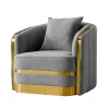 Modern Furnitures Living Room Gold Stainless Steel Legs Luxury Italian Sofas