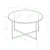 Import Modern round coffee accent table living room glass chrome glass coffee table from China