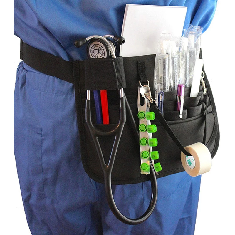 Multi-pockets Medical Fanny Pack Nurse Organizer Belt Waist Bag for Accessories Storage
