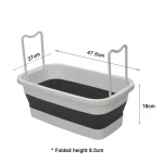 Multifunctional PP Plastic Mop Bucket Foldable Outdoor Picnic Storage Box with Hanging Function Clean Style Organizer Basket