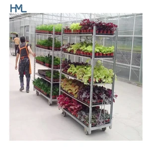 Multiple shelf heavy duty cc garden nursery transport danish plant flower trolleys