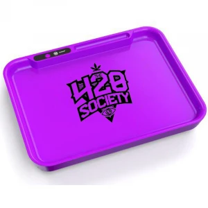 N1 Cheap Zkittles Backwoods Led Rolling Tray, Light Up Led Glow Cookies Tray With Lid, Chargeable Blank Smoking Rolling Tray