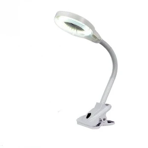 Nail beauty equipment LED 18W desktop magnifier magnifying nail Lamp with Clamp Base for nail salon use
