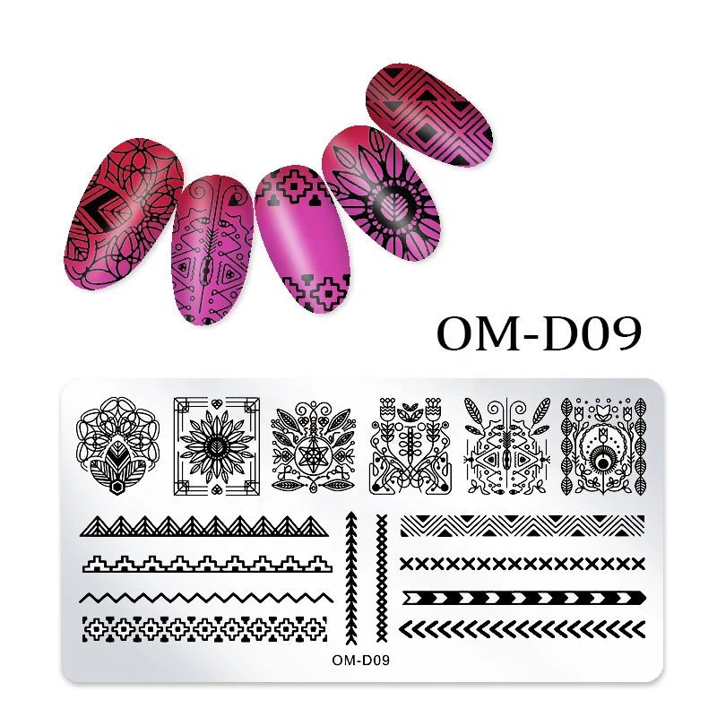 Nail Stamping Plates Lace Flower Animal Geometry Pattern Nail Art Stamping Template Image Plate Stencil Tool