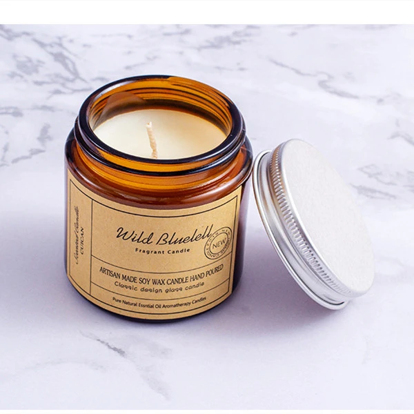Natural Essntial Oil Aromatherapy Soy Wax Scented Candles In Glass Jars