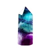 Natural stone clear quartz green fluorite crystal point healing wand landscape can be used as gift crystal stone jewelry