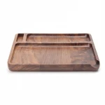 Natural walnut cigarette tray multifunction smoke awakening custom wood rolling tray
