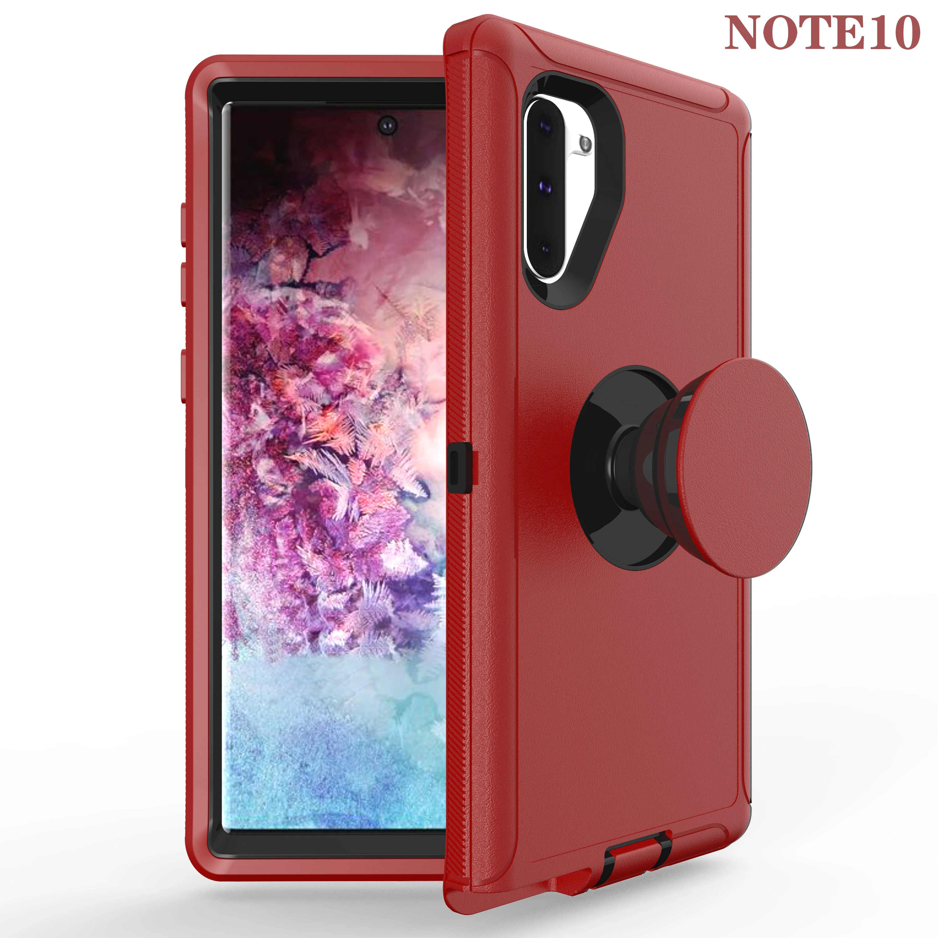 New 2019 TPU 2 in 1 PC Anti falling Clamshell Card Slot Back Cover For samsung galaxy note s10 Phone Cases