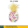 New arrival Resin pineapple planar resin crafts for DIY Crafts resin flatback 38*21mm 50pcs ALRET1280H