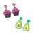 Import New Arrival Trend Classic Design Good Quality Acrylic Bar Interesting Simple Lovely Exaggerated Personality Cake Avocado Earring from China