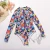 Import New Arrivals Long Sleeve One Piece Swimsuit Sports Surf Suits Floral Print Zipper Bikini Long Sleeve from China