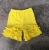 Import New children icing ruffle shorts baby girl cotton ruffle icing short pants kids boutique icing capris shorts in solid color from China