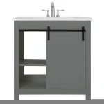 New Design Easy Cleaning Flat Pack Sliding Door PVC Bathroom Vanity For Home Furniture