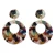 Import new design fashion plexi tortoiseshell print acrylic resin earrings from China