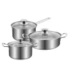 New Design Housewares Kitchenware Cookware Set Cookware Wholesale Stainless Steel Cookware Set