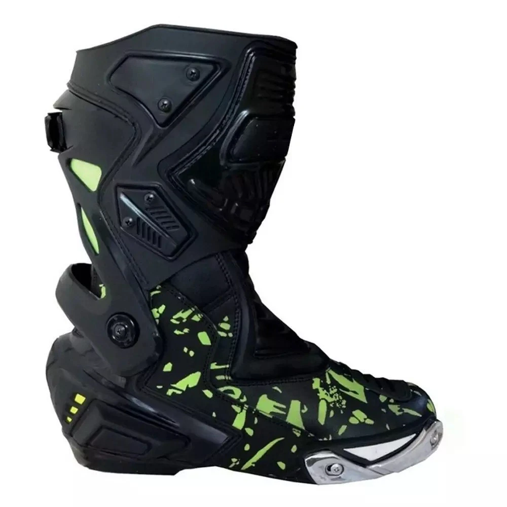 New Design leather Motorcycle racing boots with protection