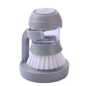 New design Liquid Circular Pressure Pot Brush / wash pot brush kitchen clean brush / automatic liquid wash bowl brush
