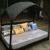 Import New Design of Rattan Sunbed with Canopy Beach Wicker Rattan Day Beds Used Outdoor Furniture from China