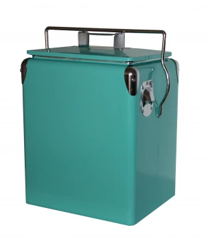 New Design Outdoor Retro Cooler Can Cooler box 13L Metal Cooler Box