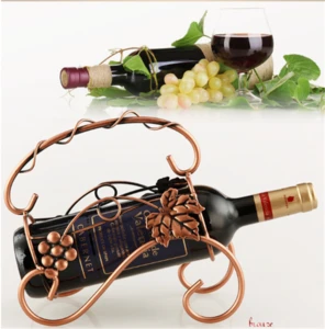 New European classical metal wire wine bottle holder